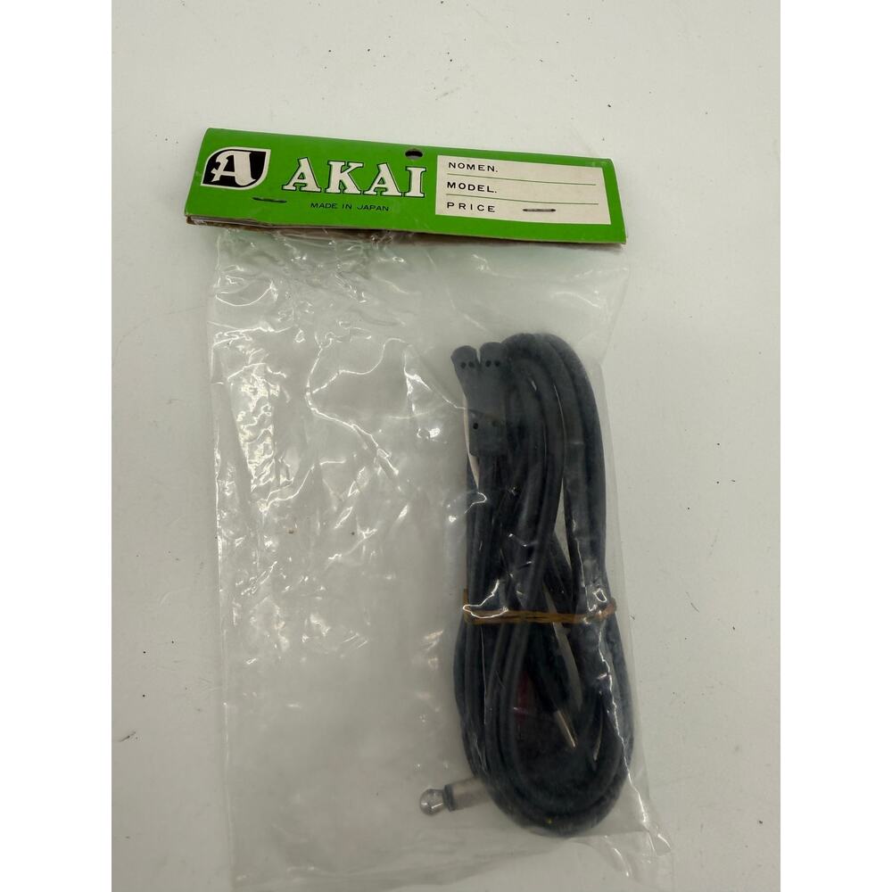 Akai Vintage Audio Connection Cord 1/4 Inch Phone Plugs Original Package Japan
